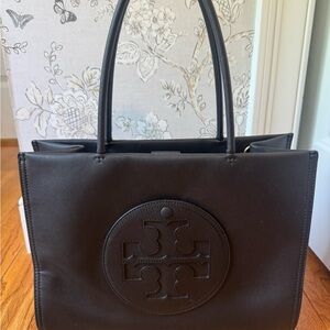 Tory Burch Black Small Ella Bio Tote